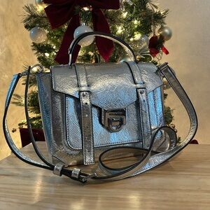 Michael Kors Silver Satchel Handbag